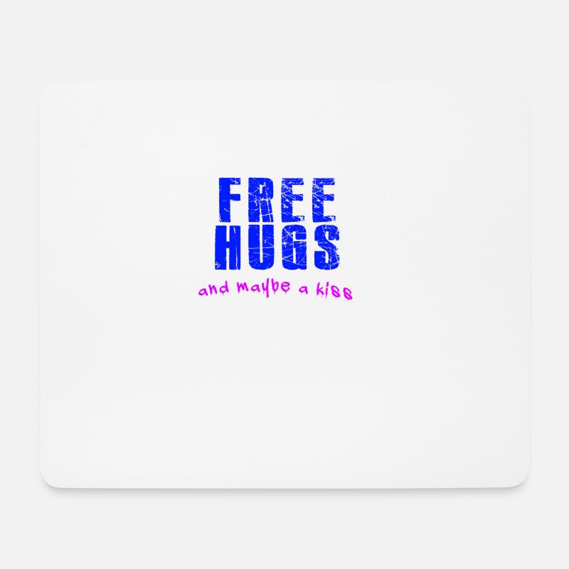 Free hugs - Mousepad (Querformat) - Weiß