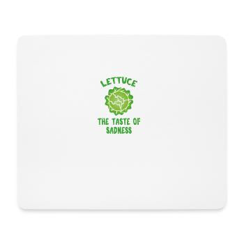 Lustiges Ironie Salat Veganer Vegetarier Geschenk - Mousepad (Querformat) - Weiß - Vorne