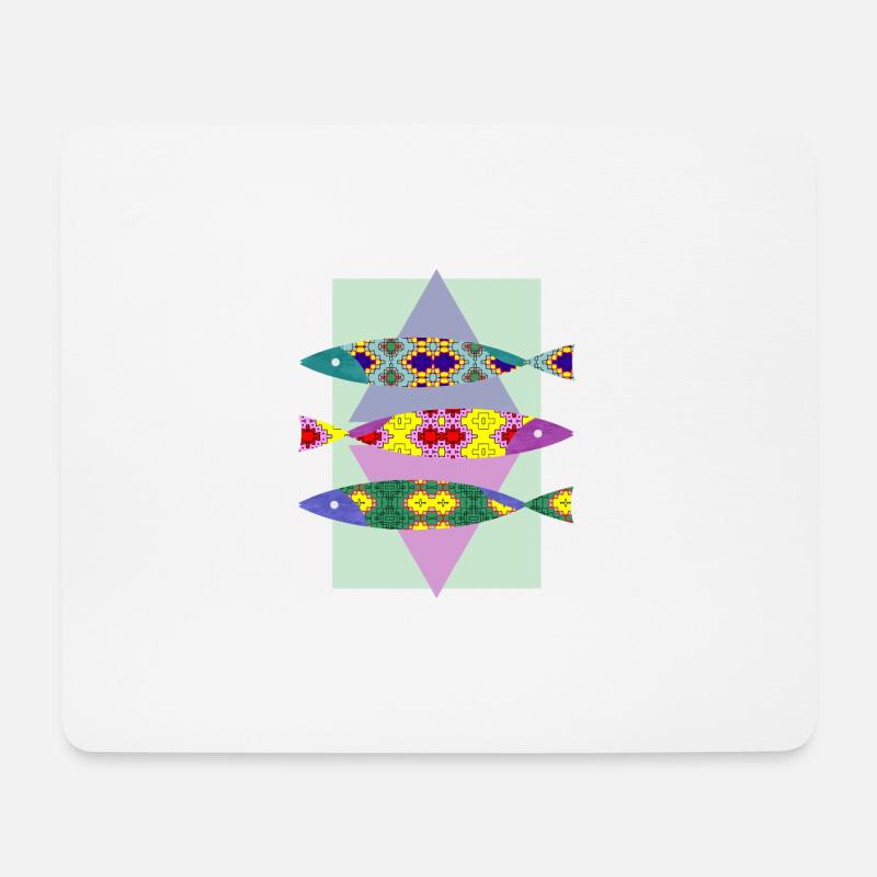 Fisch - Mousepad (Querformat) - Weiß