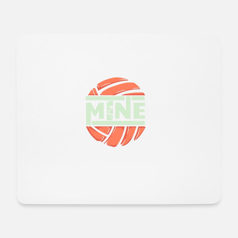 funny love mine volleyball - Mousepad (Querformat) - Weiß