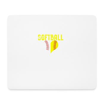 Softball Mom Liebe Geschenk - Mousepad (Querformat) - Weiß - Vorne