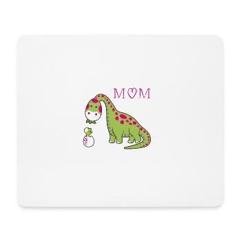 Dino Mutter Muttertag T-Shirt Mutter Tag Tee - Mousepad (Querformat) - Weiß - Vorne