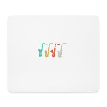 Saxophone - Vintage Retro Saxophonist Jazz Gift - Mouse Pad (horizontal) - white - Front