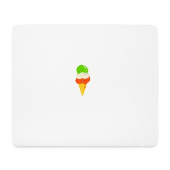 Glace italienne crème glacée gaufres cadeau été - Tapis de souris (format paysage) - blanc - Devant