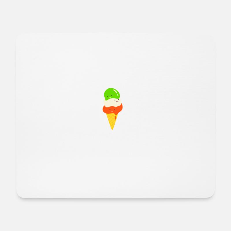 Italienisches Eis Gelato Waffel Geschenk Sommer - Mousepad (Querformat) - Weiß