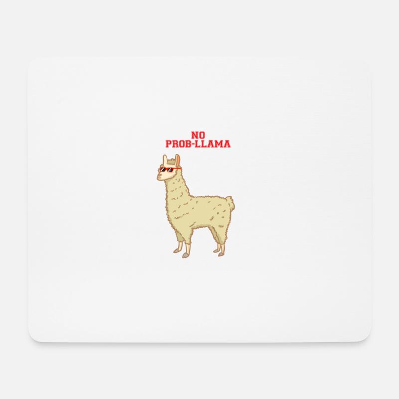 Kein Problem - no prob-llama - Lama - Mousepad (Querformat) - Weiß