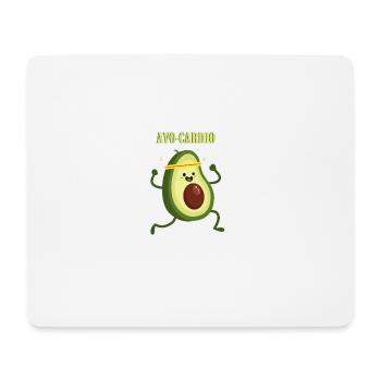 Avocat - Avo-Cardio - Végétalien - Manger sainement - Tapis de souris (format paysage) - blanc - Devant