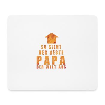 so sieht der beste papa der welt aus papa vater - Mousepad (Querformat) - Weiß - Vorne