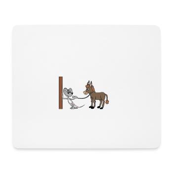 Donkey horse mouse i dont give a funny funny fun ne - Mouse Pad (horizontal) - white - Front