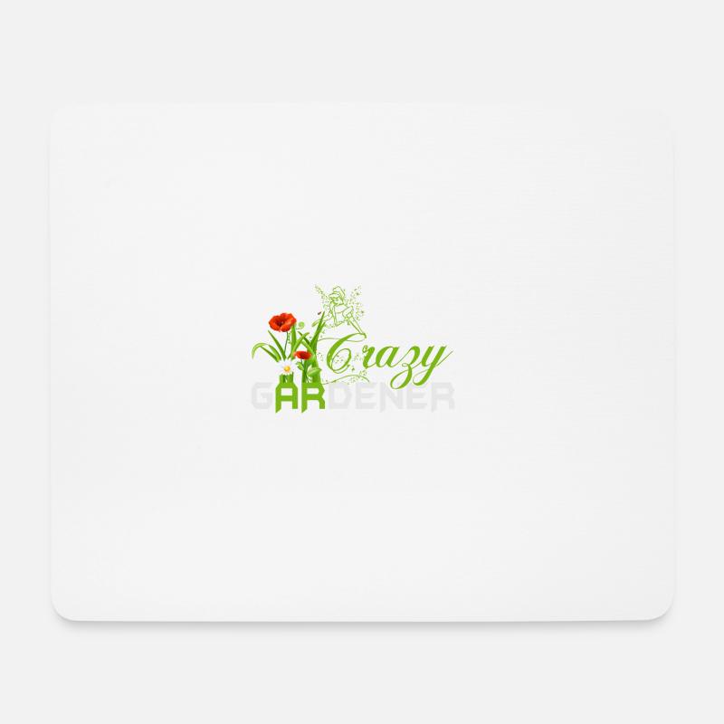Verrückter Gärtner Gartenarbeit Geschenkidee - Mousepad (Querformat) - Weiß