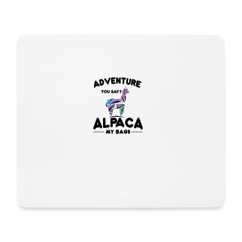 Süßes Alpaka Abenteuer Reise Urlaub shirt Geschenk - Mousepad (Querformat) - Weiß - Vorne