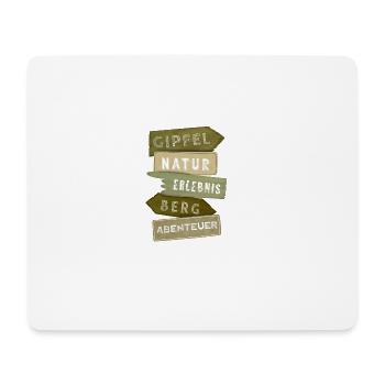 Outdoor Wegweiser Berg Abenteuer Erlebnis Geschenk - Mousepad (Querformat) - Weiß - Vorne