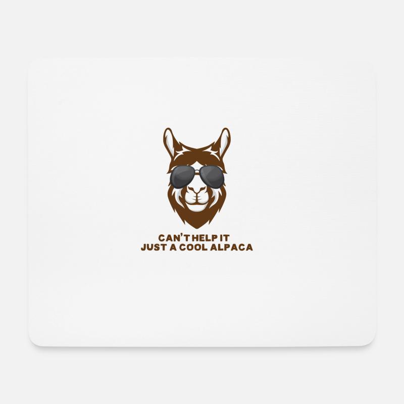 nur ein cooles Alpaka Geschenk - Mousepad (Querformat) - Weiß