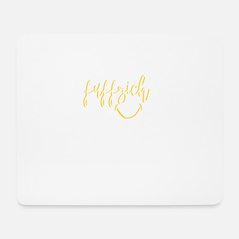 TRAGS MIT STOLZ Fuffzich 50 - Mousepad (Querformat) - Weiß