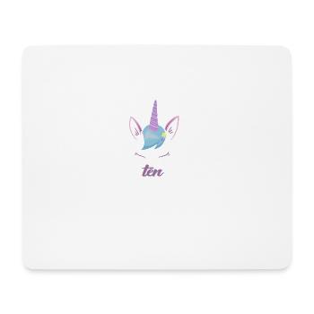 Licorne Dixième anniversaire - 10 ans d'anniversaire - Tapis de souris (format paysage) - blanc - Devant