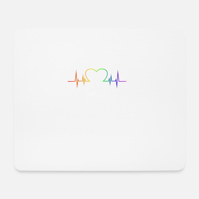 LGBT Gay Schwul Lesbisch Lesbian Fun Support Pride - Mousepad (Querformat) - Weiß