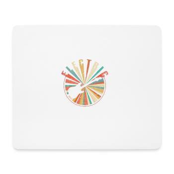 Electric Guitar Retro Vintage - Guitarist Gift - Mouse Pad (horizontal) - white - Front