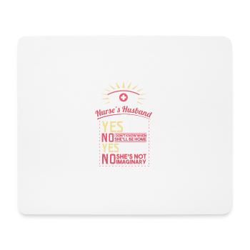 Krankenschwester Ehemann Freund stolzes Geschenk - Mousepad (Querformat) - Weiß - Vorne
