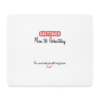 30 Geburtstag Gästebuch 1. Unterschrift gegen kuss - Mousepad (Querformat) - Weiß - Vorne