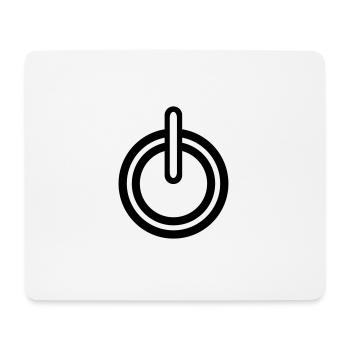 Power Strom Symbol - Mousepad (Querformat) - Weiß - Vorne