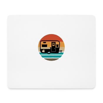 Wohnwagen Campen Lustiges Camping - Mousepad (Querformat) - Weiß - Vorne