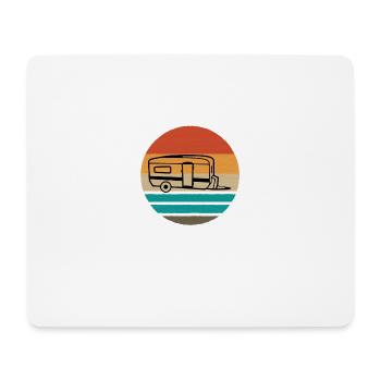 Wohnwagen Campen Lustiges Camping - Mousepad (Querformat) - Weiß - Vorne