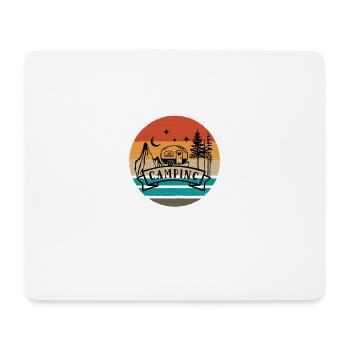 Wohnwagen Campen Lustiges Camping - Mousepad (Querformat) - Weiß - Vorne