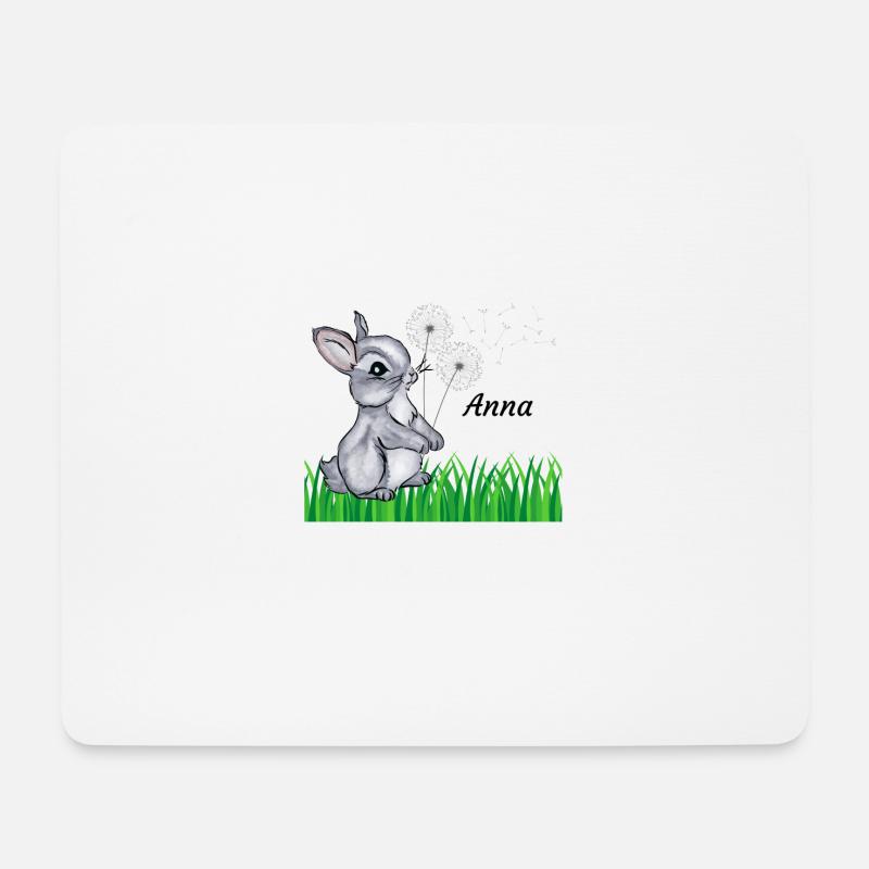 Hase Name Geschenk Anna - Mousepad (Querformat) - Weiß