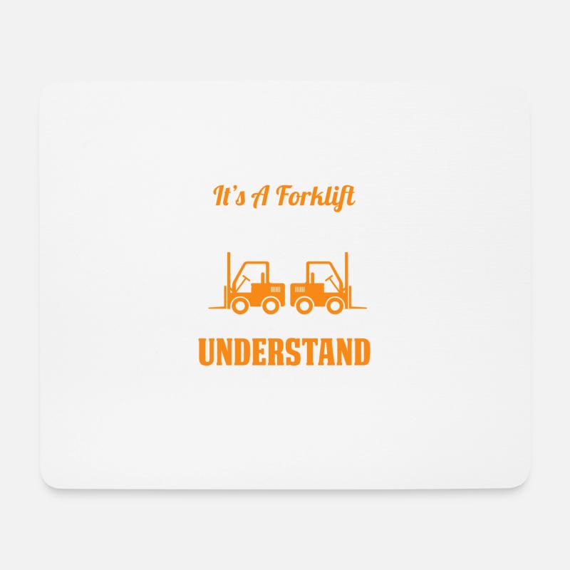 Gabelstapler Fahrer Bediener lustiges Design - Mousepad (Querformat) - Weiß