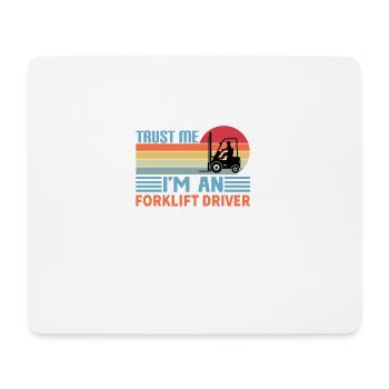Gabelstapler Fahrer Bediener lustiges Design - Mousepad (Querformat) - Weiß - Vorne