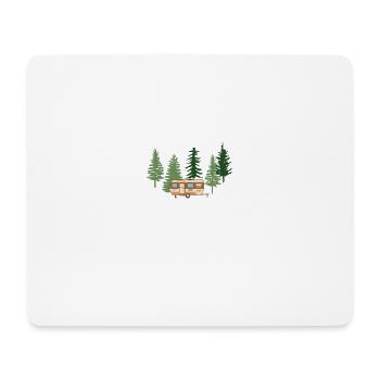 Camping Campen Wohnmobil im Wohnwagen - Mousepad (Querformat) - Weiß - Vorne