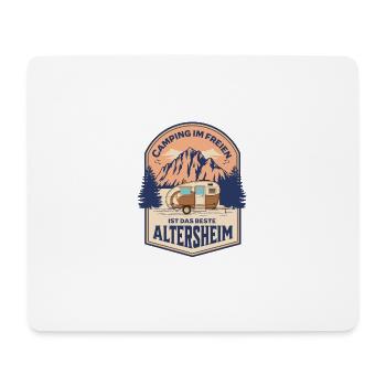 Camping Im Freien Ist Das Bessere Altersheim - Mousepad (Querformat) - Weiß - Vorne