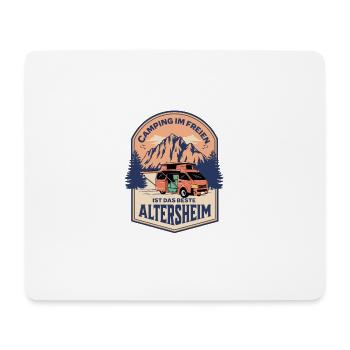 Camping Im Freien Ist Das Bessere Altersheim - Mousepad (Querformat) - Weiß - Vorne