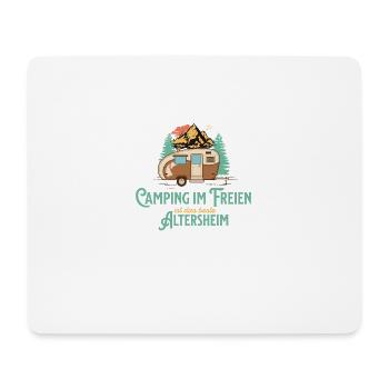 Camping Im Freien Ist Das Bessere Altersheim - Mousepad (Querformat) - Weiß - Vorne