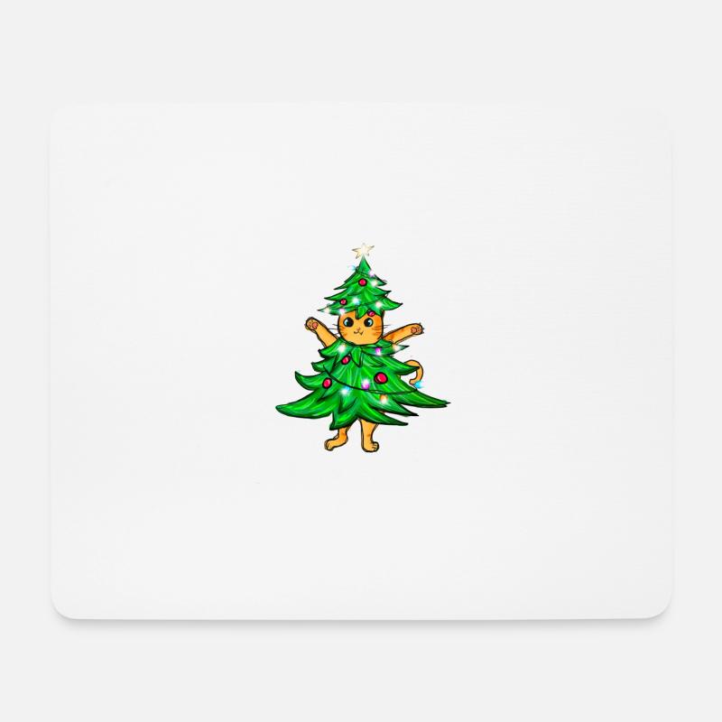 Casquette de chaîne légère pour animaux de Noël - Tapis de souris (format paysage) - blanc