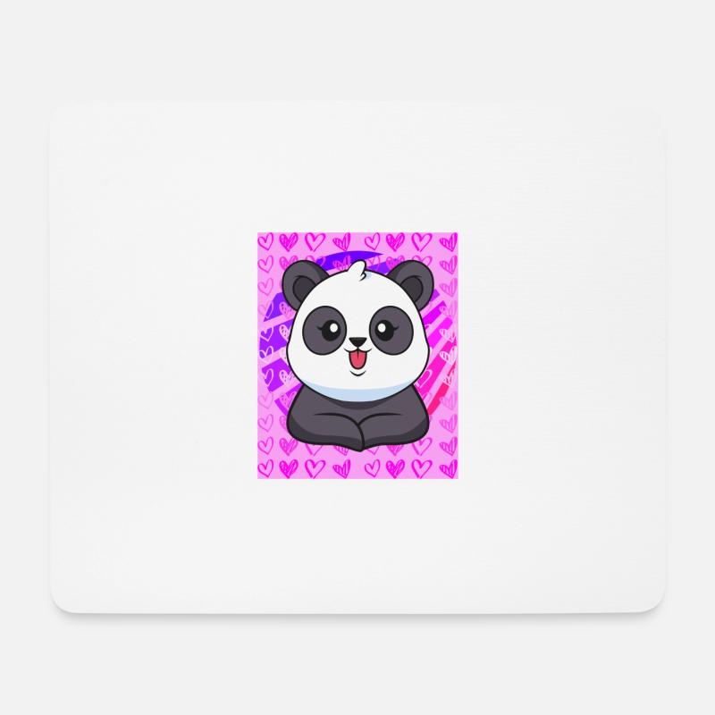 Panda Hearts - Mouse Pad (horizontal) - white