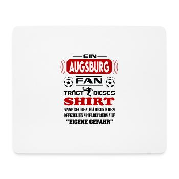 Fußball Fan Fussballverein Augsburg - Mousepad (Querformat) - Weiß - Vorne