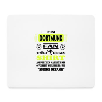 Fußball Fan Fussballverein Dortmund - Mousepad (Querformat) - Weiß - Vorne