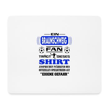 Fußball Fan Fussballverein Braunschweig - Mousepad (Querformat) - Weiß - Vorne