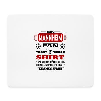 Fußball Fan Fussballverein Mannheim - Mousepad (Querformat) - Weiß - Vorne