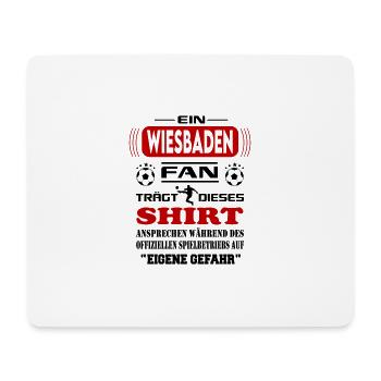 Fußball Fan Fussballverein Wiesbaden - Mousepad (Querformat) - Weiß - Vorne