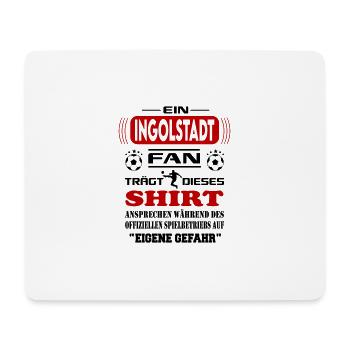Fußball Fan Fussballverein Ingolstadt - Mousepad (Querformat) - Weiß - Vorne