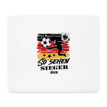 Fußball Deutschland Fussball So sehen Sieger aus - Mousepad (Querformat) - Weiß - Vorne