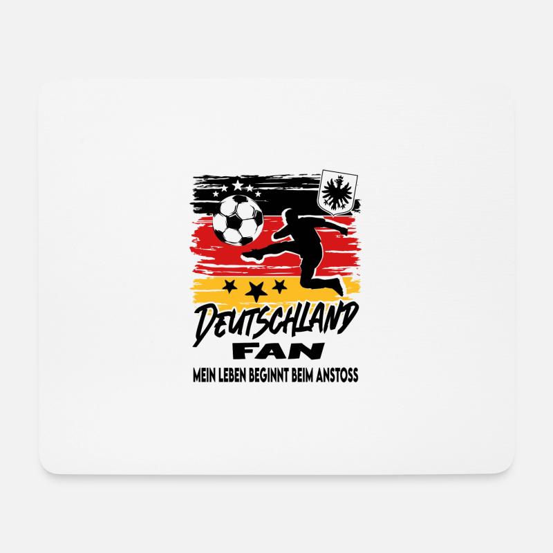 Fußball Deutschland Fussball Fan Anstoss - Mousepad (Querformat) - Weiß