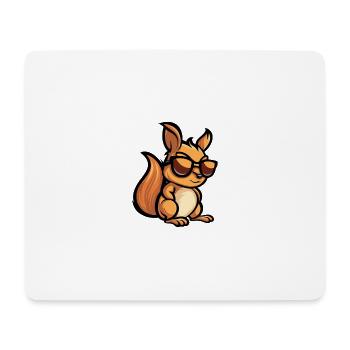Eichhörnchen Cool Tier - Mousepad (Querformat) - Weiß - Vorne