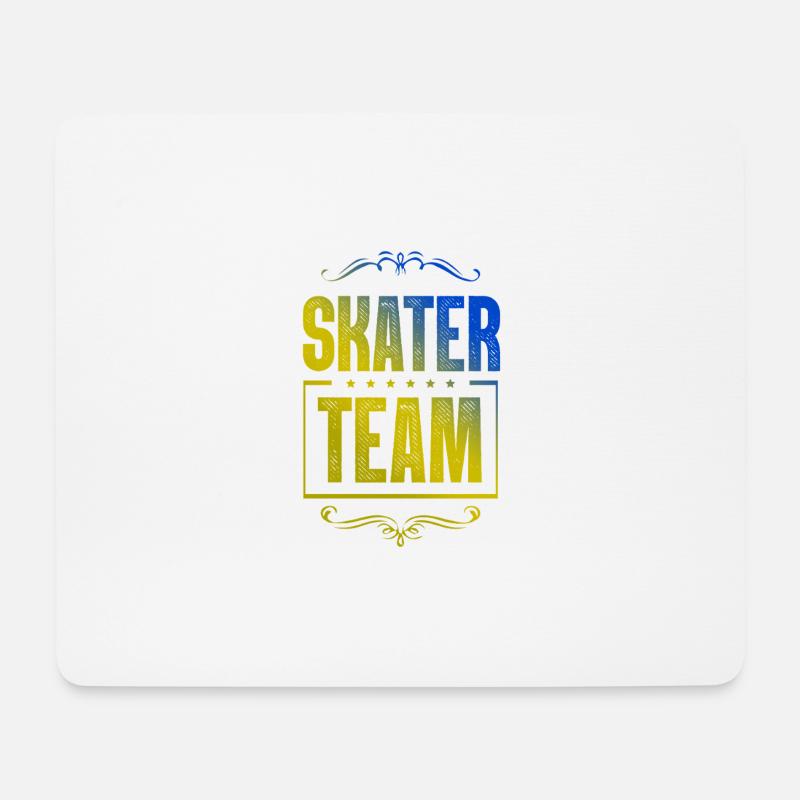 Skater Crew - Mousepad (Querformat) - Weiß