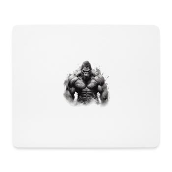Gorilla Bodybuilding - Mouse Pad (horizontal) - white - Front