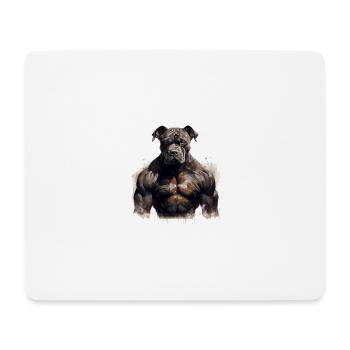 Hund Muskeln - Mousepad (Querformat) - Weiß - Vorne