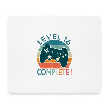 Level 16 Geschenk Videospiele Geburtstag 16 Jahre - Mousepad (Querformat) - Weiß - Vorne