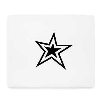 Stern mit Outline - Mousepad (Querformat) - Weiß - Vorne